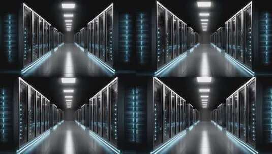 数据中心服务器矩阵高效稳定运行高清在线视频素材下载