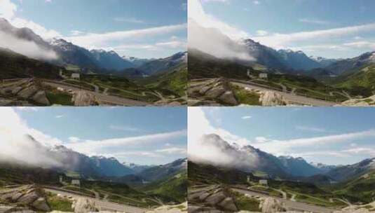 瑞士圣贝纳迪诺山口的云层高清在线视频素材下载