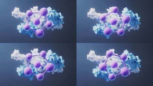 生物蛋白和分子高清在线视频素材下载