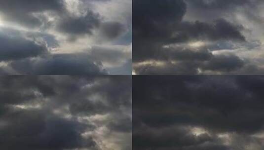 天空中的乌云云层光线变化延时摄影高清在线视频素材下载