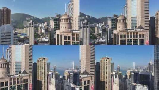 香港CBD航拍高清在线视频素材下载