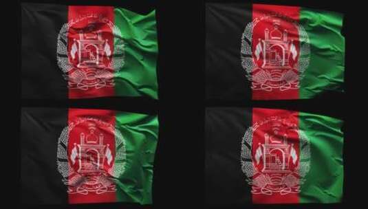 阿富汗国旗2K高清在线视频素材下载