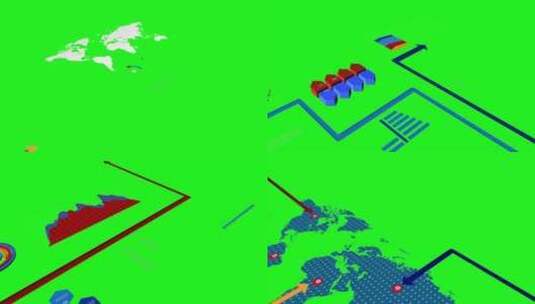 全球地图、数据、分析、销售高清在线视频素材下载