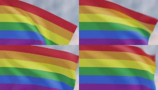 彩虹旗，Lgbt，旗帜，颜色高清在线视频素材下载