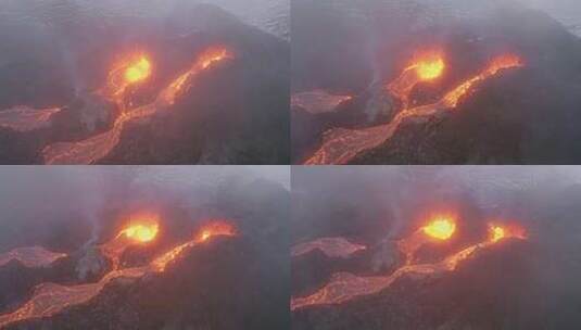 喷发，熔岩，火山，火山口高清在线视频素材下载