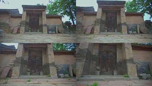 沧桑的古城 古建大门特写高清在线视频素材下载