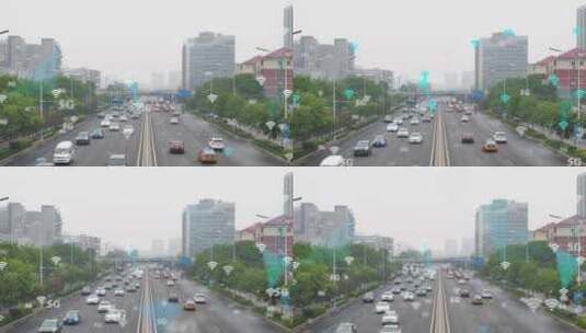 科技监控电子眼城市道路监控大数据高清在线视频素材下载