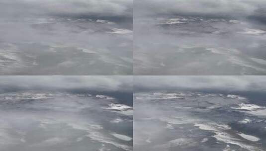 飞机上航拍 俯瞰雪山 藏区大气 原素材_1749高清在线视频素材下载