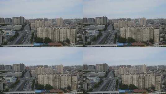 航拍郑州城市地标建筑高清在线视频素材下载