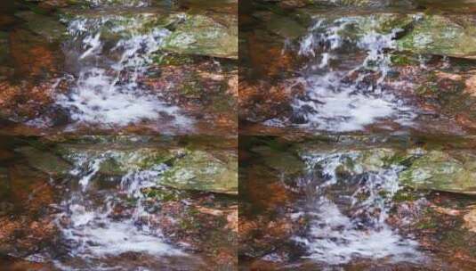 实拍山间流水自然风光高清在线视频素材下载