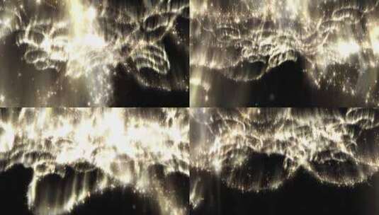 金色粒子极光穿梭天空高清在线视频素材下载
