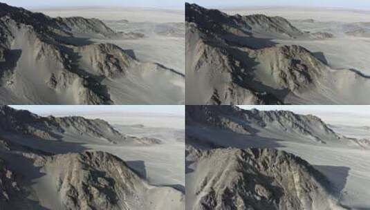 青海冷湖黑独山航拍4K，最像月球的地方高清在线视频素材下载