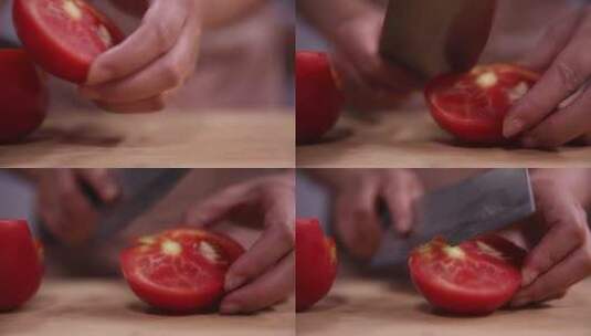 西红柿番茄榨汁番茄汁蔬果汁健康高清在线视频素材下载