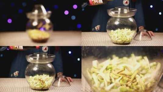 【镜头合集】酸菜罐泡菜坛子腌制榨菜咸菜高清在线视频素材下载
