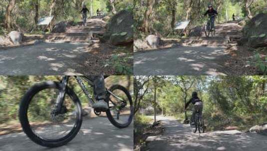 公园骑车 锻炼身体高清在线视频素材下载