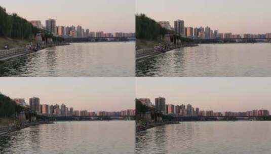 衡阳湘江江景 城市天际线高清在线视频素材下载