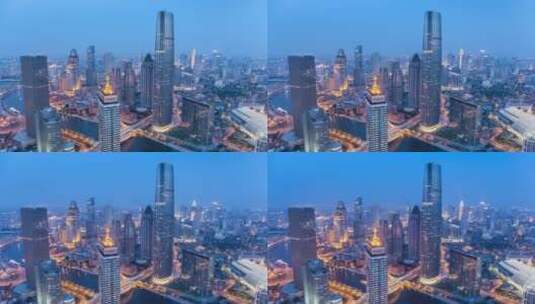 天津城市景观夜景延时高清在线视频素材下载