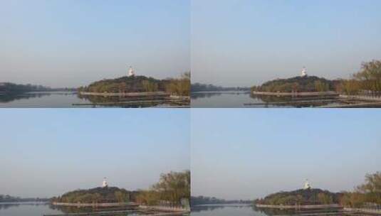 实拍冬季的北京北海公园高清在线视频素材下载