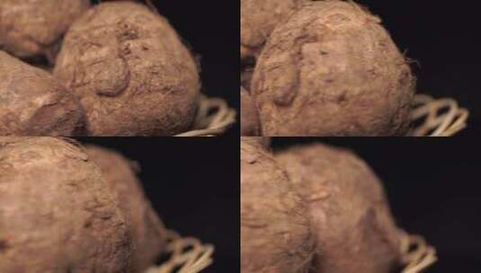 小芋头荔浦芋头健康食材高清在线视频素材下载