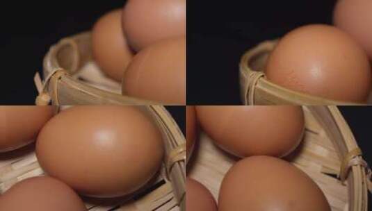 【镜头合集】鸡蛋红皮鸡蛋鸡子蛋白质高清在线视频素材下载