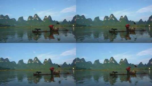桂林山水渔翁升格高清在线视频素材下载