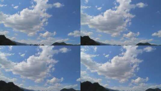 蓝天白云通透背景4K实拍视频 (13)高清在线视频素材下载
