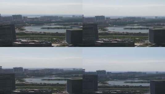 广州南沙自贸区航拍高清在线视频素材下载