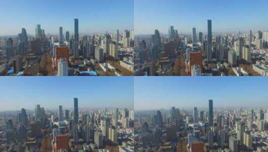 南京新街口航拍视频素材高清在线视频素材下载