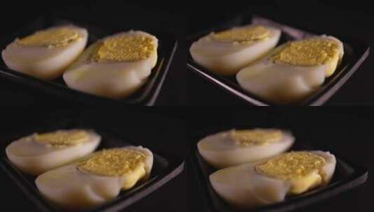 鸡蛋黄鸡蛋清煮鸡蛋高清在线视频素材下载