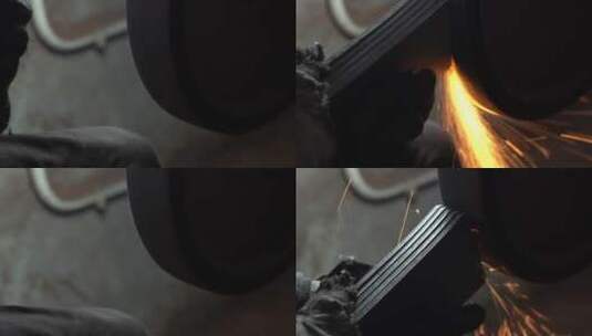 铁匠练刀高清在线视频素材下载