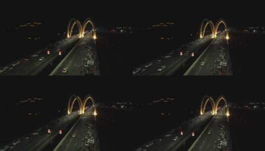 西安欢乐谷镐京大桥高清在线视频素材下载