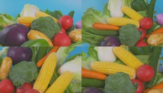 蔬菜 实拍新鲜蔬菜高清在线视频素材下载