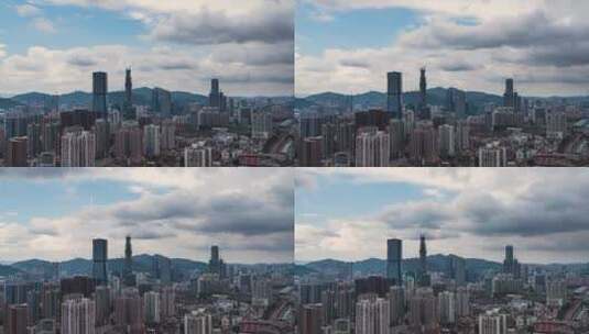 深圳罗湖地标天际线城脉大厦高清在线视频素材下载