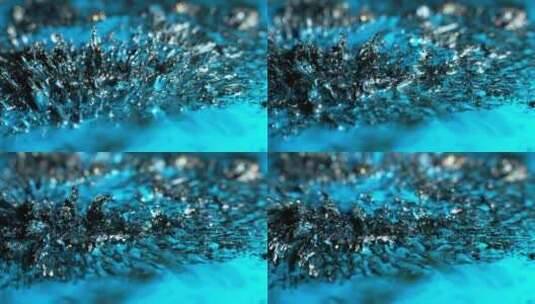 微距实拍4K微观金属被吸引有机物特写素材36高清在线视频素材下载