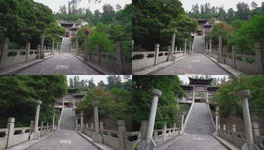 灵空山的寺院高清在线视频素材下载