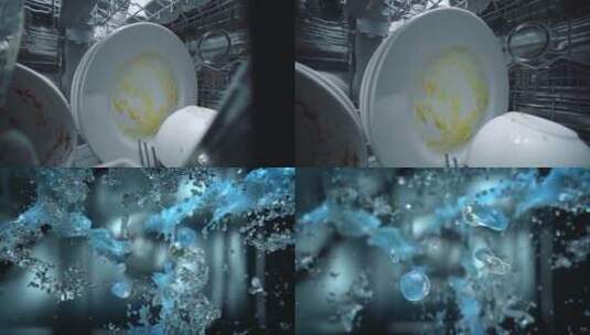 洗碗机工作原理动画高清在线视频素材下载