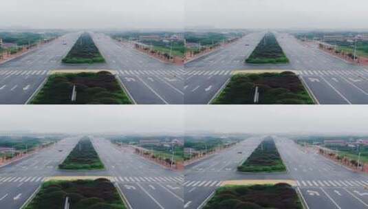 航拍湖南邵阳城市交通竖屏高清在线视频素材下载