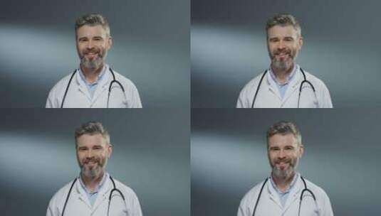 微笑的男医生肖像高清在线视频素材下载