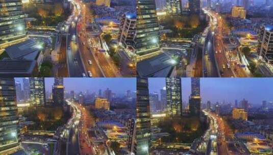 城市车流夜景高清在线视频素材下载