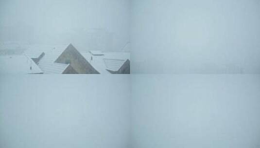 城市，窗外，雪景，镜头上移高清在线视频素材下载