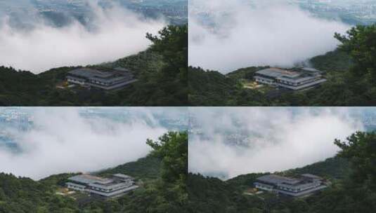 梧桐山仙湖山间云雾缭绕延时高清在线视频素材下载