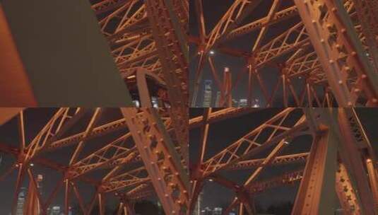 实拍外白渡桥结构高清在线视频素材下载