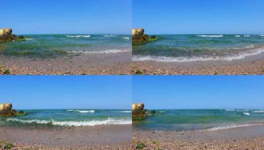 海浪 海浪拍岩石高清在线视频素材下载