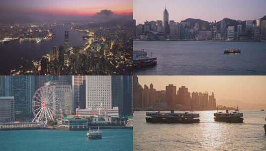 4K合集-香港维多利亚港人文景观高清在线视频素材下载