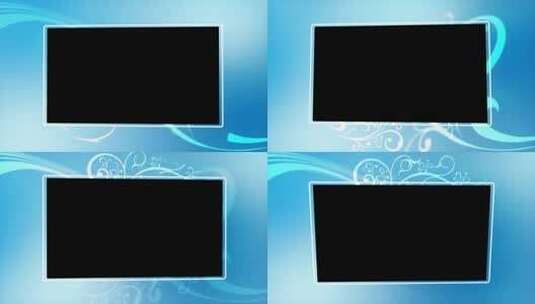 天蓝色遮罩动态边框素材遮罩高清在线视频素材下载