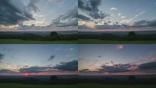 延时拍摄日落景观高清在线视频素材下载
