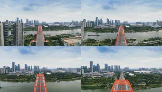 广东省佛山市佛山新城东平大桥高清在线视频素材下载