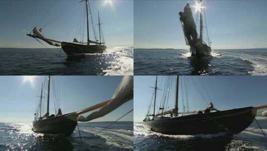 帆船航海扬帆起航远航励志梦想征程33高清在线视频素材下载