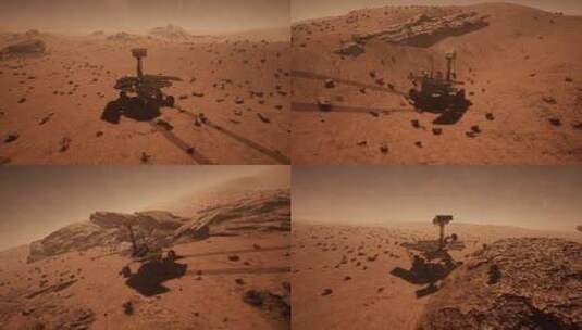 祝融号火星车火星探测器火星表面天问一号高清在线视频素材下载