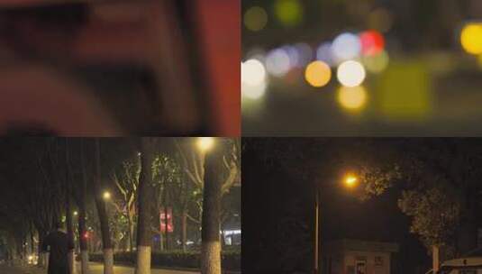 城市街头夜景合集高清在线视频素材下载